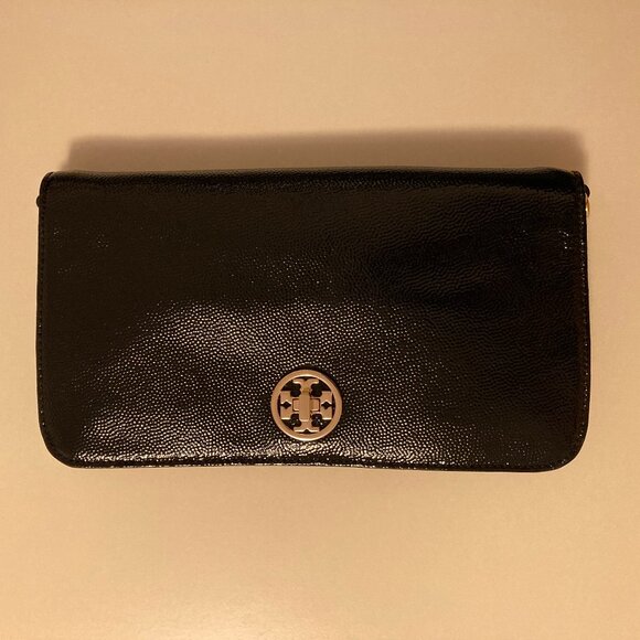 Tory Burch patent leather gold chain clutch or shoulder bag - Picture 2 of 16